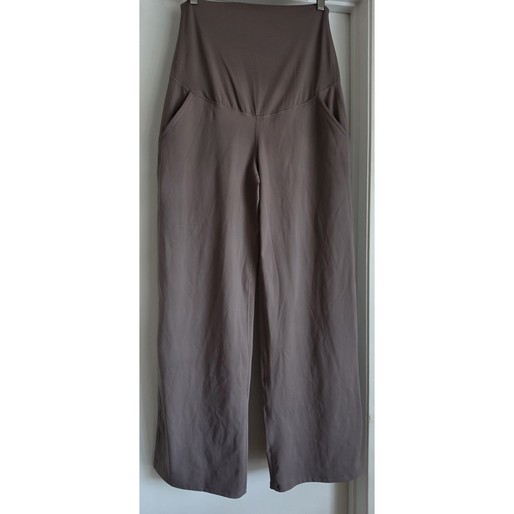 NWT G4free Women Cargo Pants Size L Brown Solid Athletic Jogger Trousers Casual